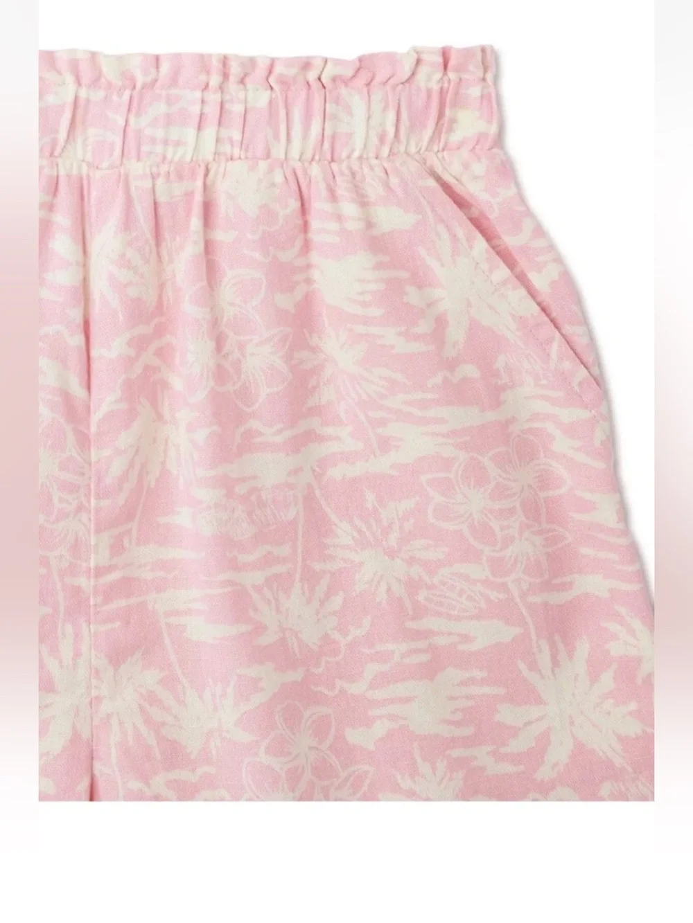 Wonder Nation Girls Linen Blend Short &top Set 2 Pieces Size 7/8